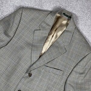 Lauren Ralph Lauren Blazer Mens 40R Silk Wool Herringbone Sport Suit Jacket